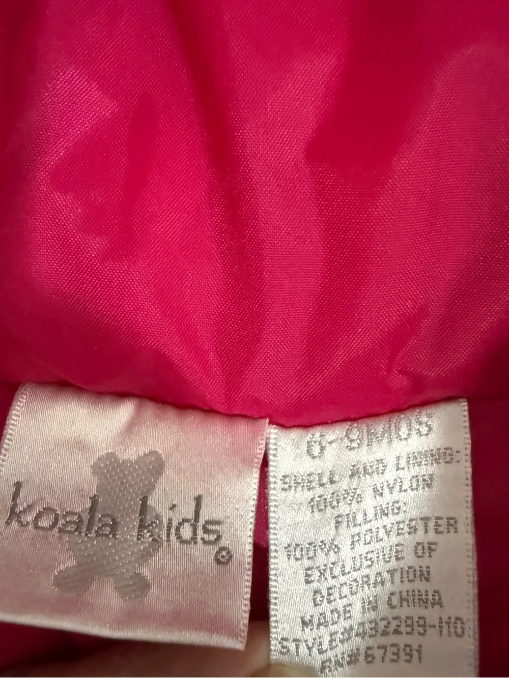 Koala Kids Fuchsia Pink Hooded Puffer Vest with Fair Isle Trim